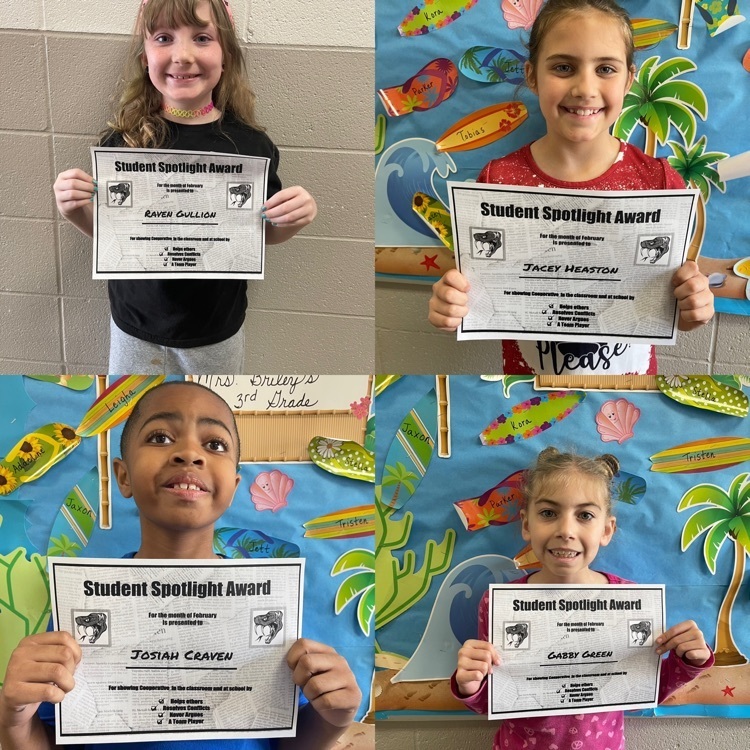 Elementary students of the month