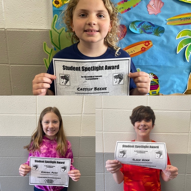 Elementary students of the month